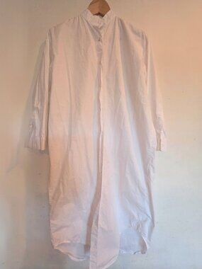 Priory white lightweight poplin shirtdress. Size Small/Medium.
